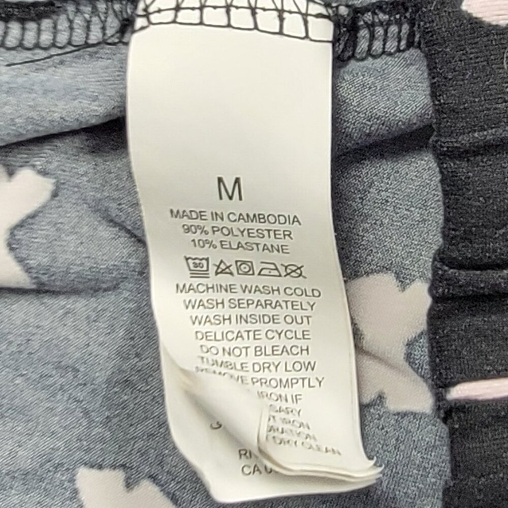 Women's Soft 2 Pc Kate Spade Pajama Set Black Pale Pink Bows - M - Picture 13 of 13